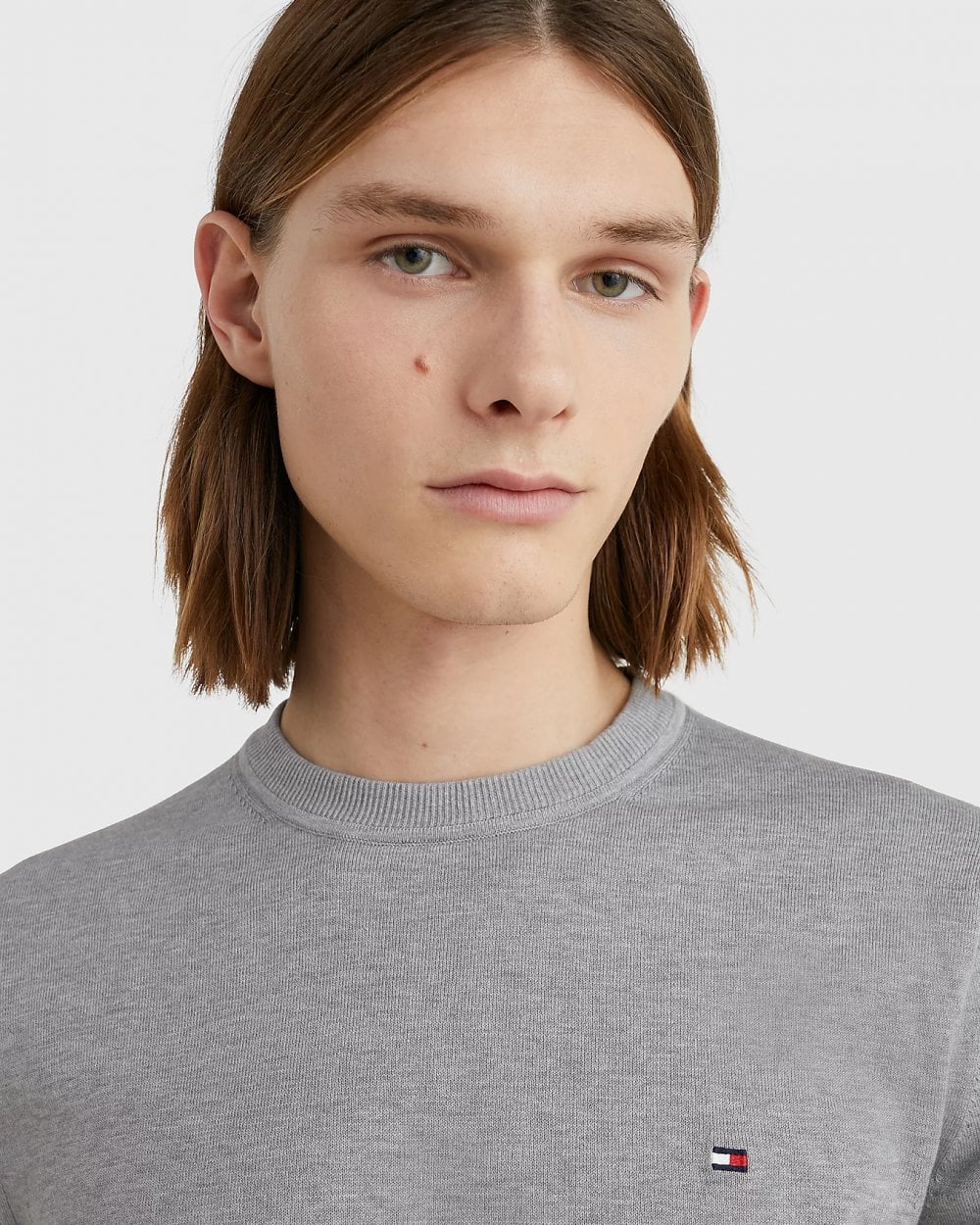 Tommy Hilfiger 1985 Mens Crew Neck Jumper - Medium Grey Heather