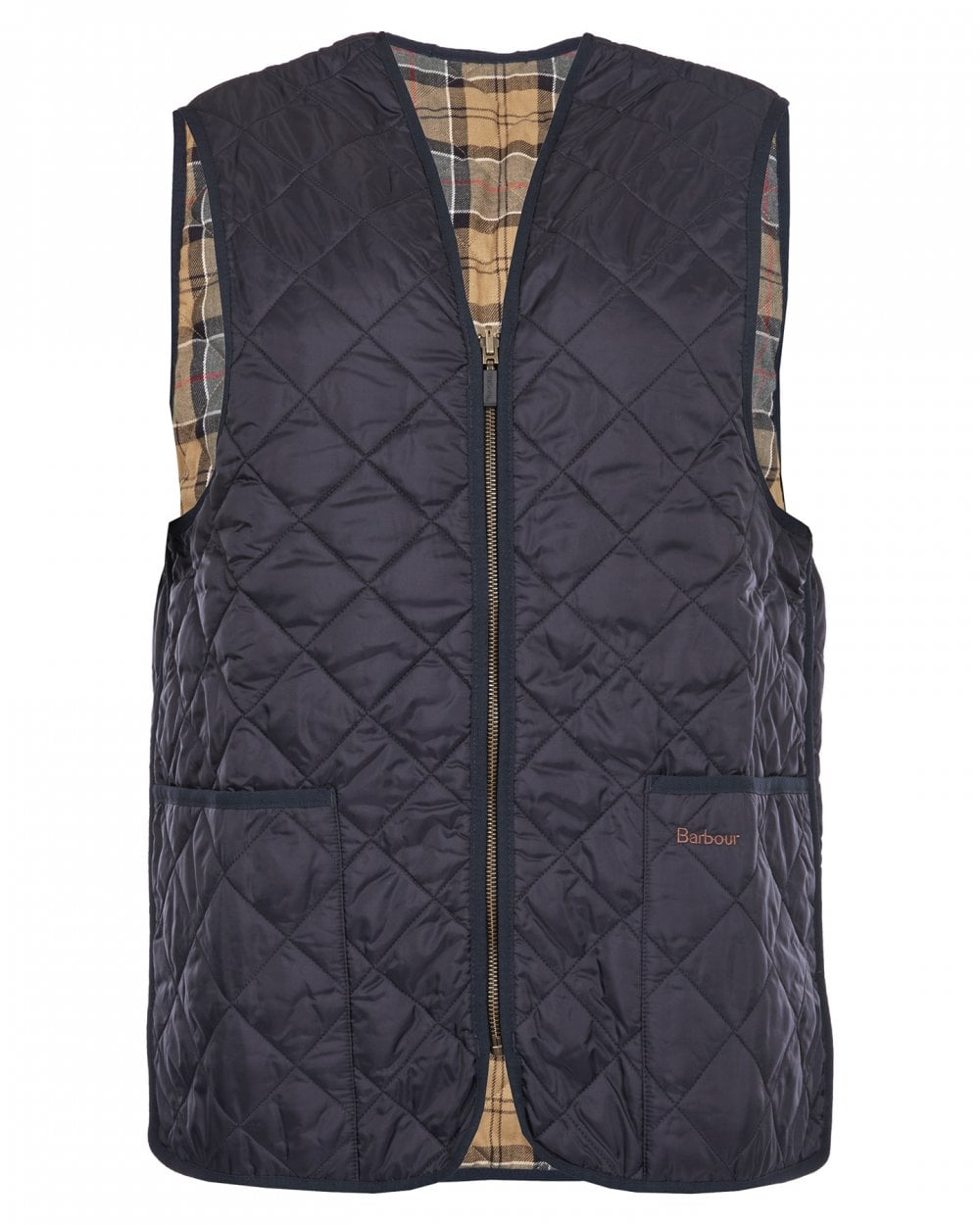 Barbour Quilted Mens Waistcoat/Zip-In Liner - Navy/Dress