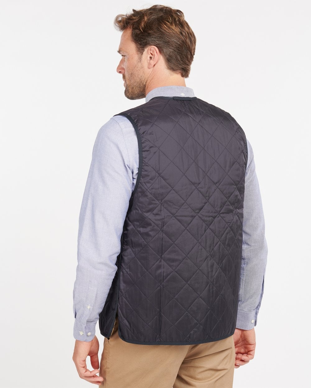 Barbour Quilted Mens Waistcoat/Zip-In Liner - Navy/Dress