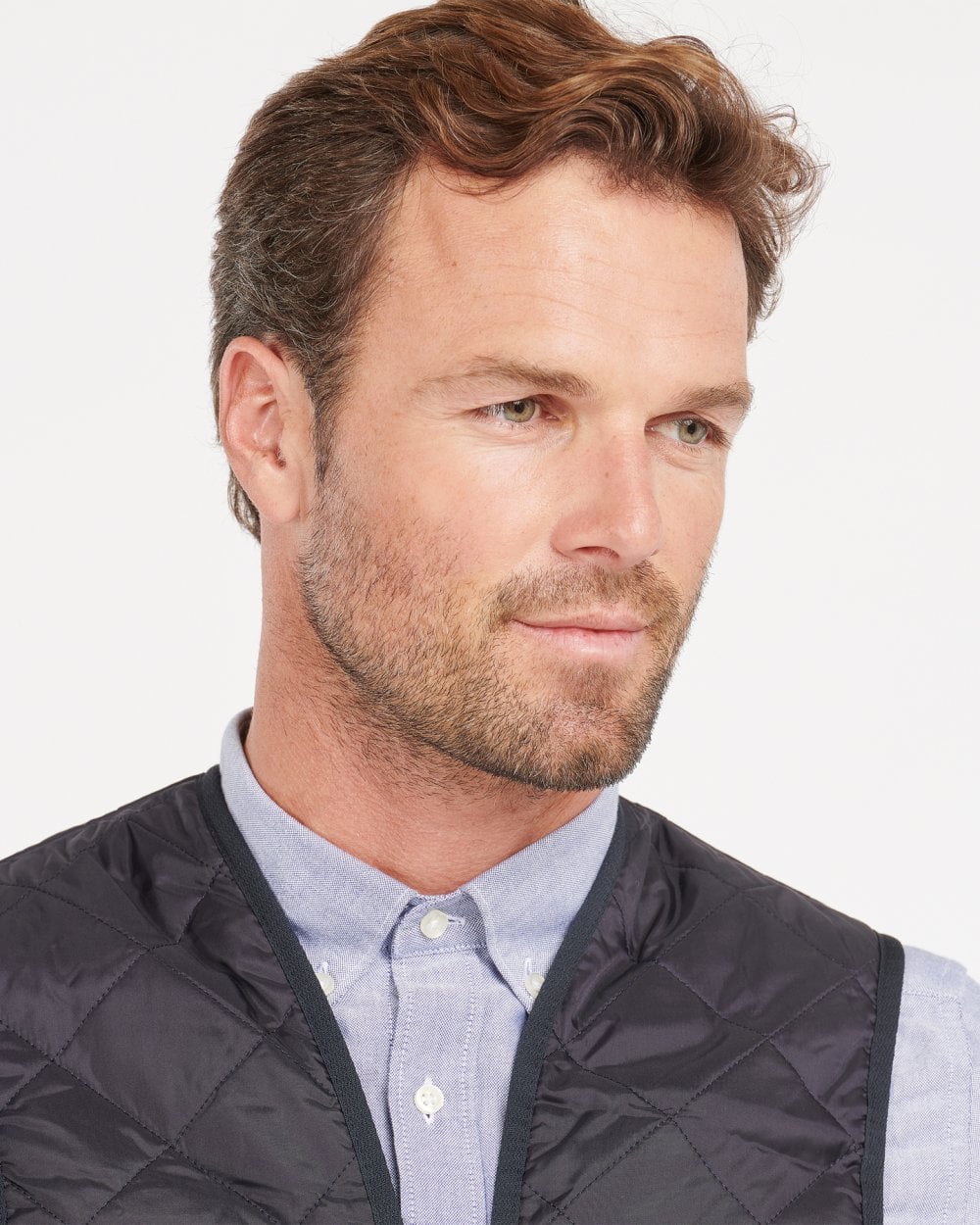 Barbour Quilted Mens Waistcoat/Zip-In Liner - Navy/Dress