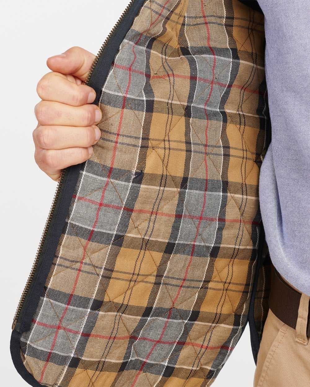 Barbour Quilted Mens Waistcoat/Zip-In Liner - Navy/Dress