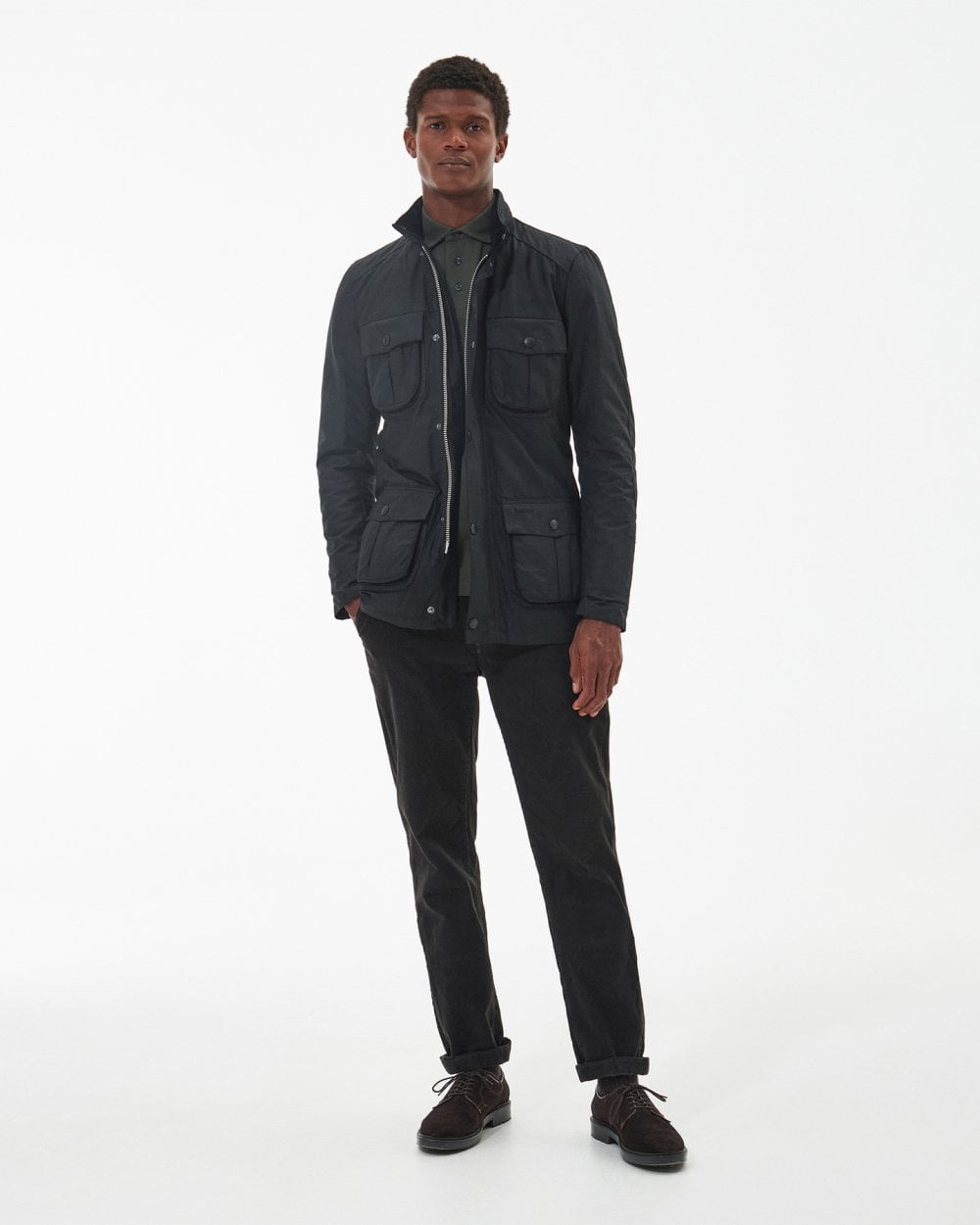 Barbour Corbridge Mens Wax Jacket - Black/Classic