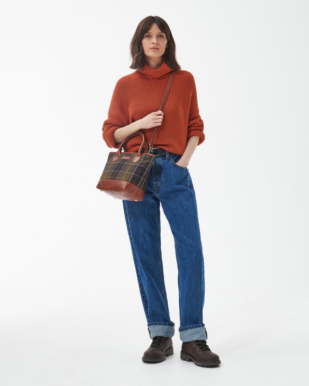 Barbour Katrine Womens Tartan Leather Tote