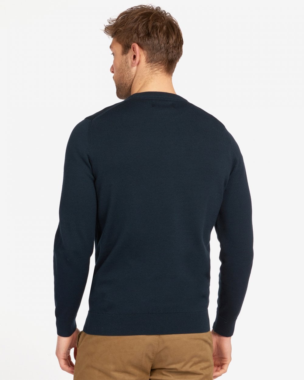 Barbour Pima Cotton Mens Crew Sweatshirt - Navy