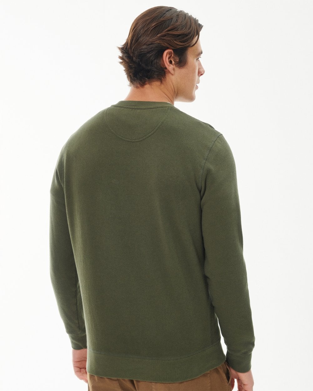 Barbour Prep Logo Crew Mens Sweatshirt - Olive