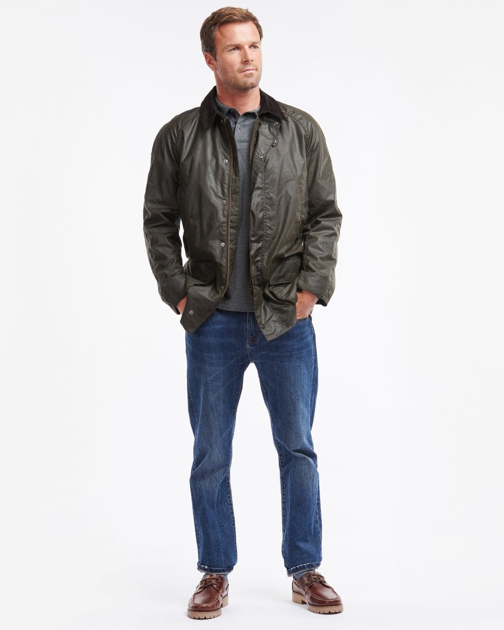 Barbour Bristol Wax Mens Jacket Olive – CHO