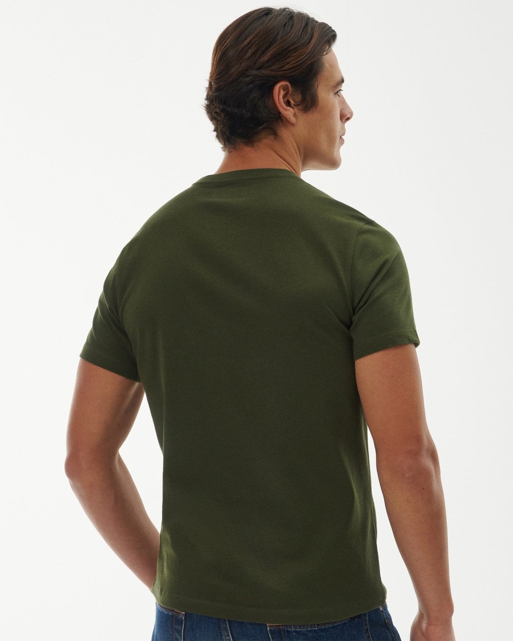 Barbour Logo Mens T-Shirt - Olive