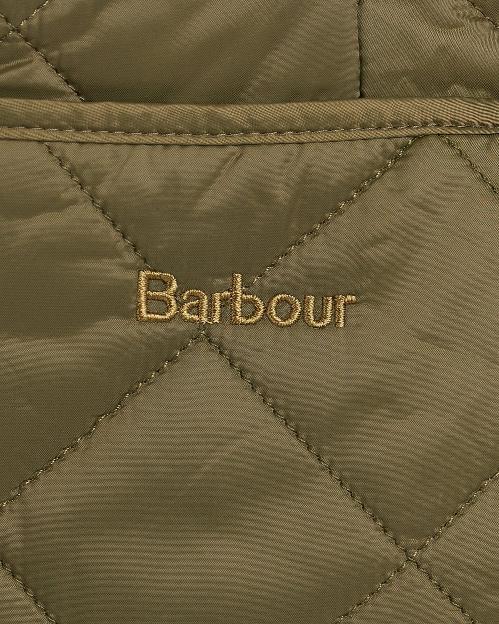 Barbour Deveron Quilted Womens Jacket - Olive/Pale Pink