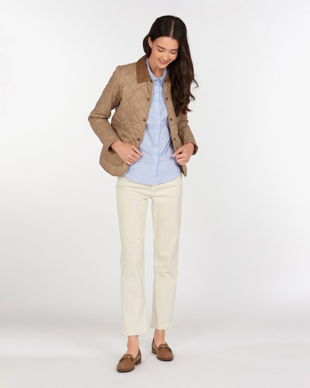 Barbour Deveron Quilted Womens Jacket - Light Trench/Light Trench