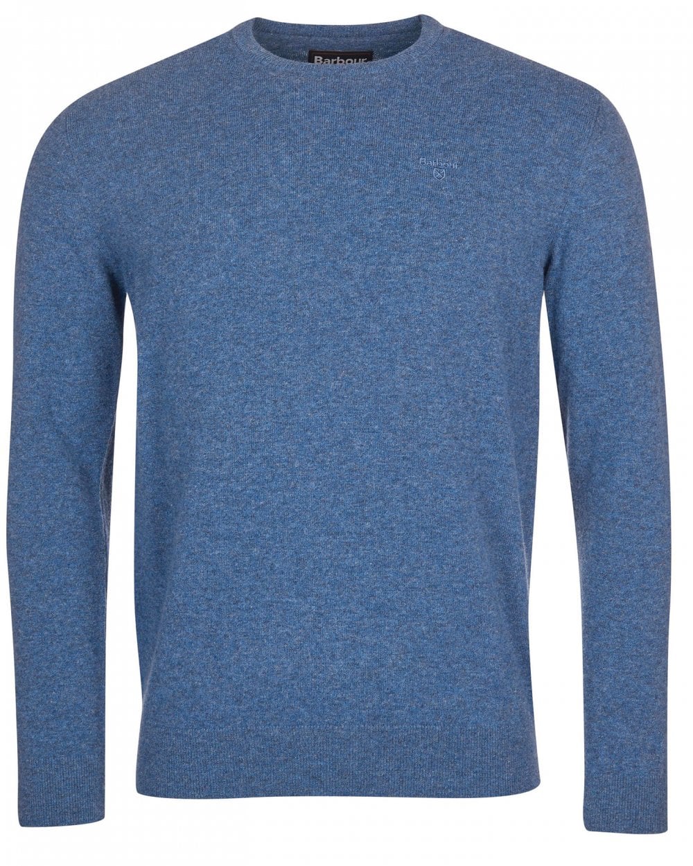 Barbour Essential Crew Neck Mens Jumper - Denim Marl