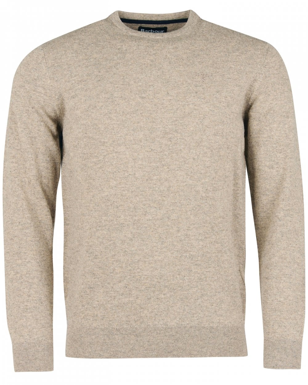 Barbour Essential Crew Neck Mens Jumper - Fossil