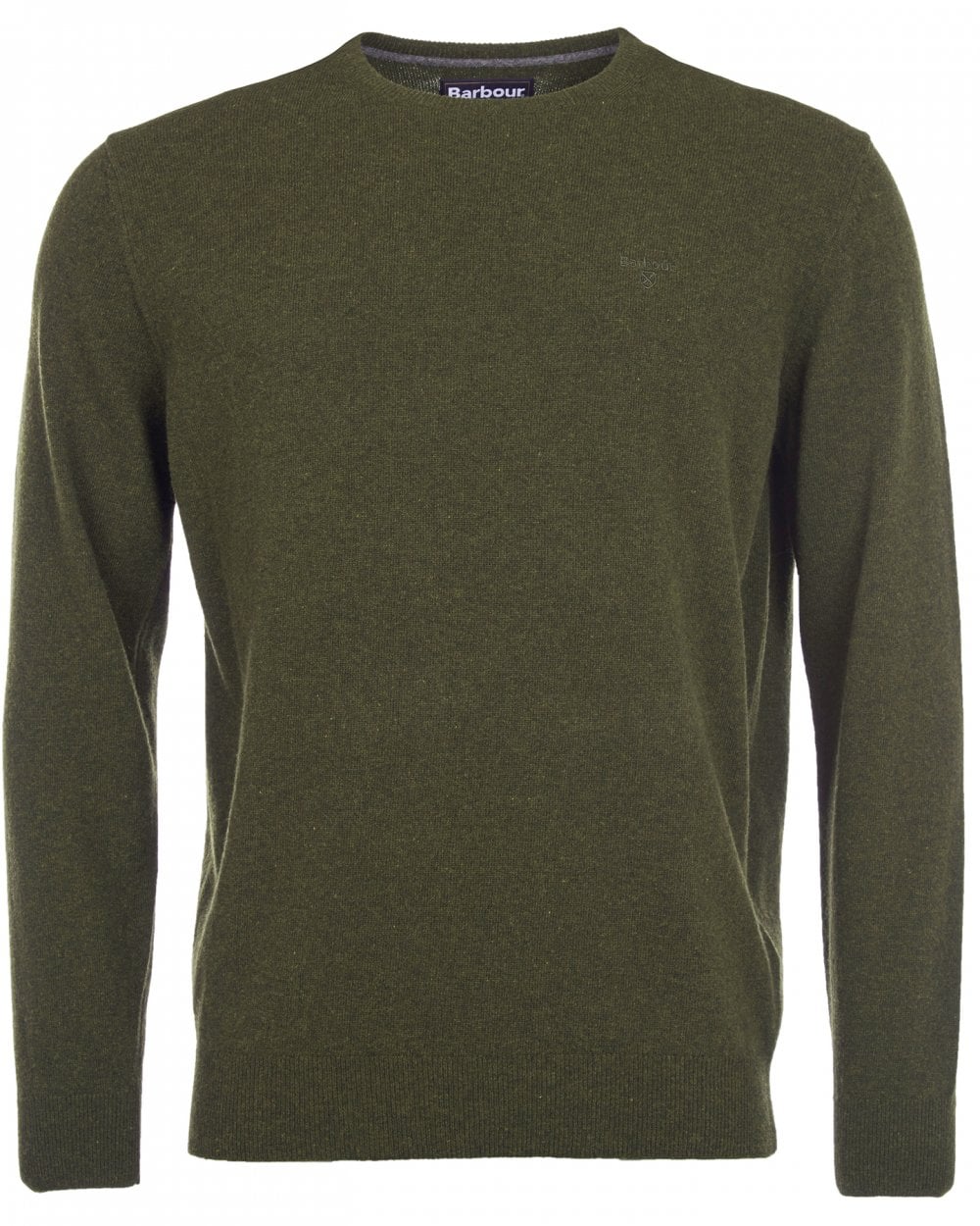 Barbour Essential Crew Neck Mens Jumper - Seaweed