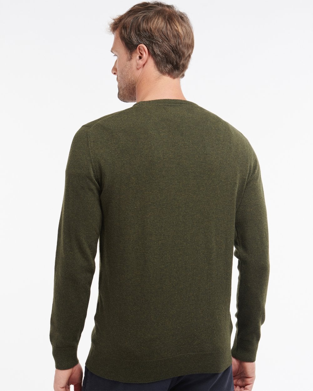 Barbour Essential Crew Neck Mens Jumper - Seaweed
