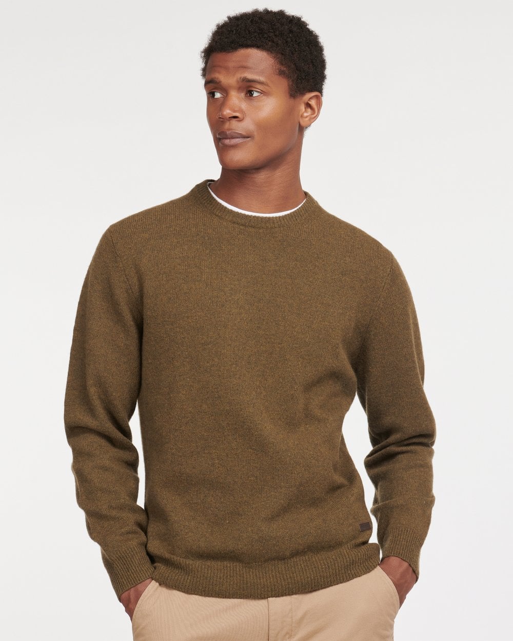 Barbour Essential Patch Mens Crew-Neck Jumper