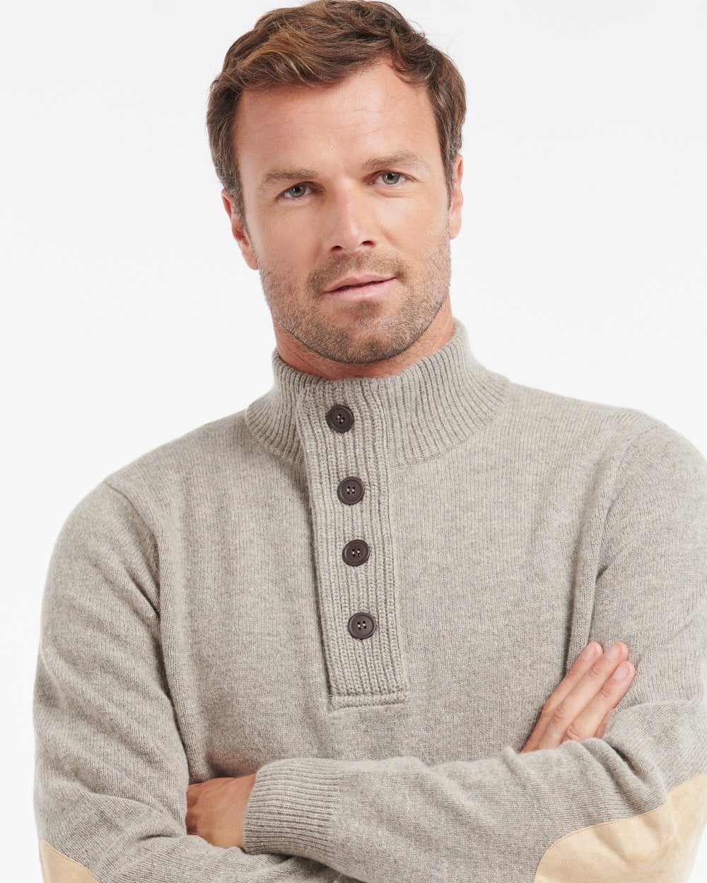 Barbour Essential Patch Half Zip Mens Jumper