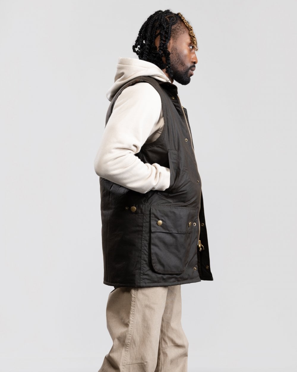 Barbour Westmorland Mens Wax Gilet - Olive