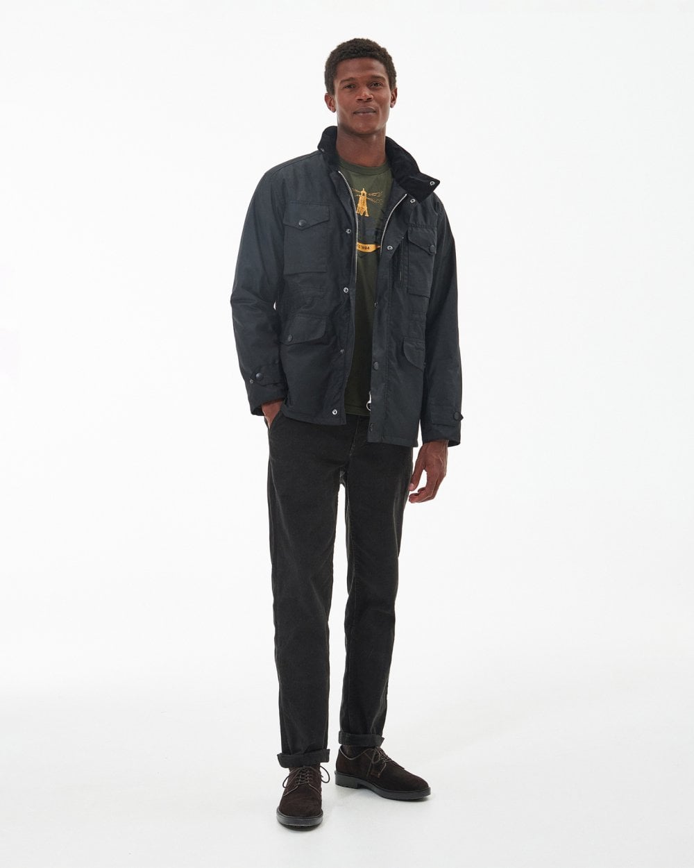 Barbour Sapper Mens Wax Jacket - Black/Classic