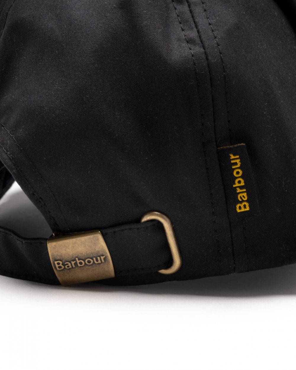 Barbour Mens Wax Sports Cap - Black