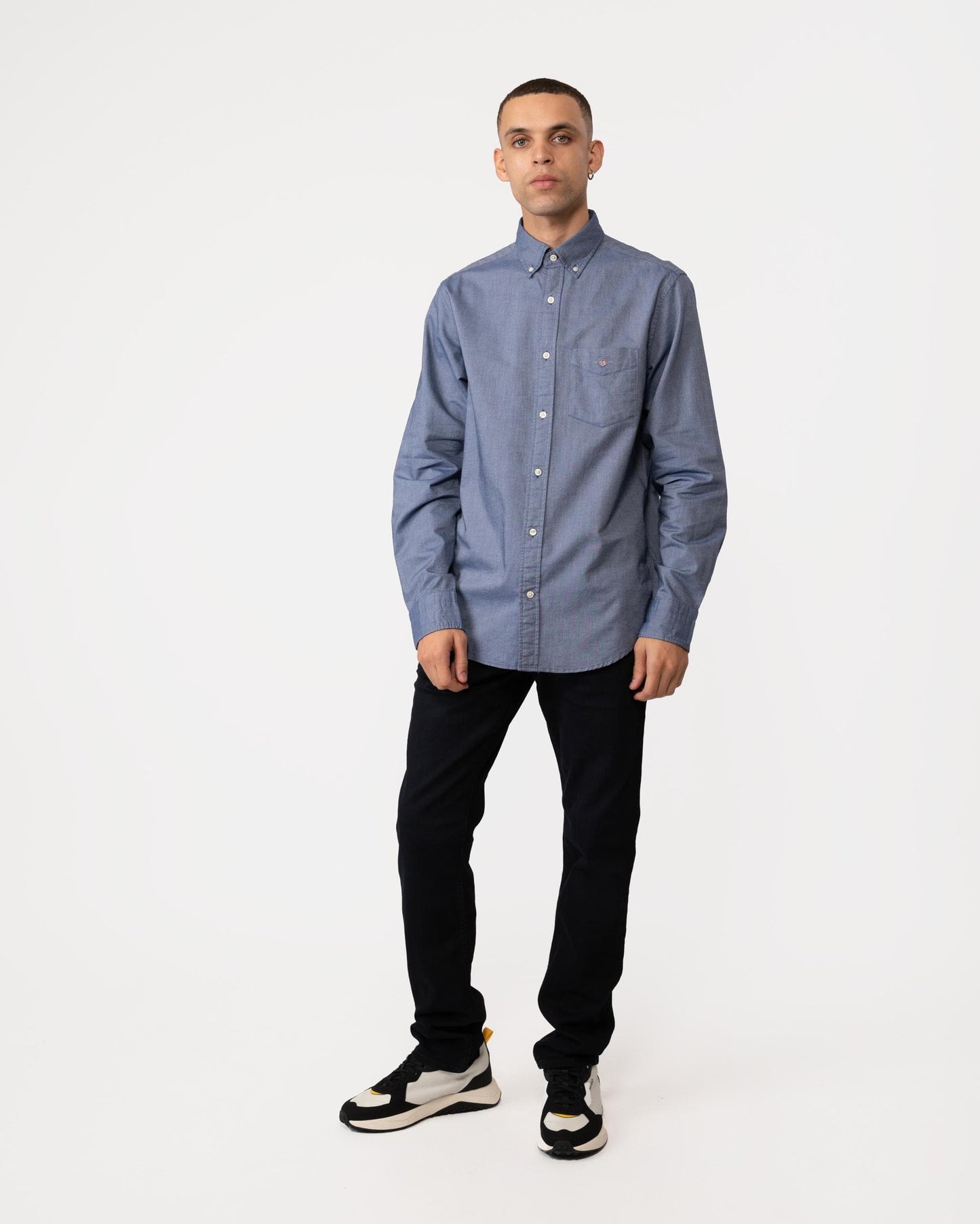 GANT Mens Regular Fit Long Sleeve Oxford Shirt - 423 Persian Blue