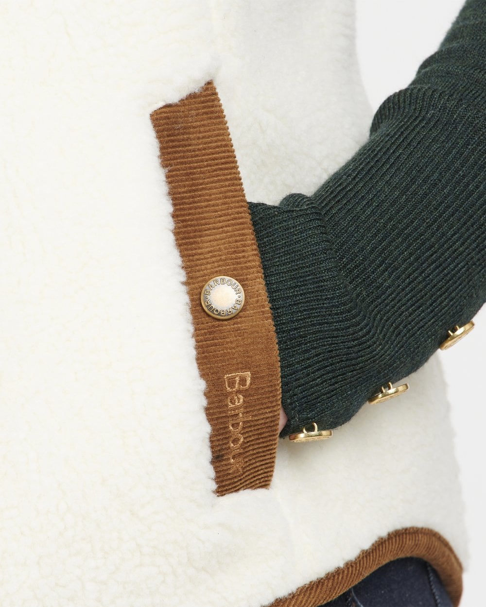 Barbour Burford Womens Fleece Gilet - Winter Pearl/Classic