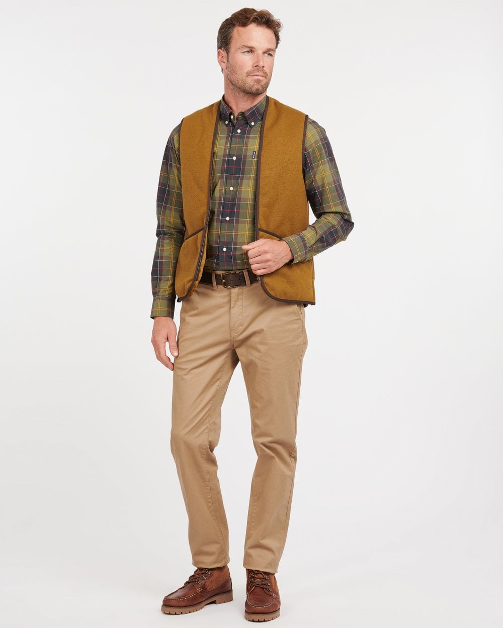 Barbour Warm Pile Waistcoat Zip-In Liner - Brown