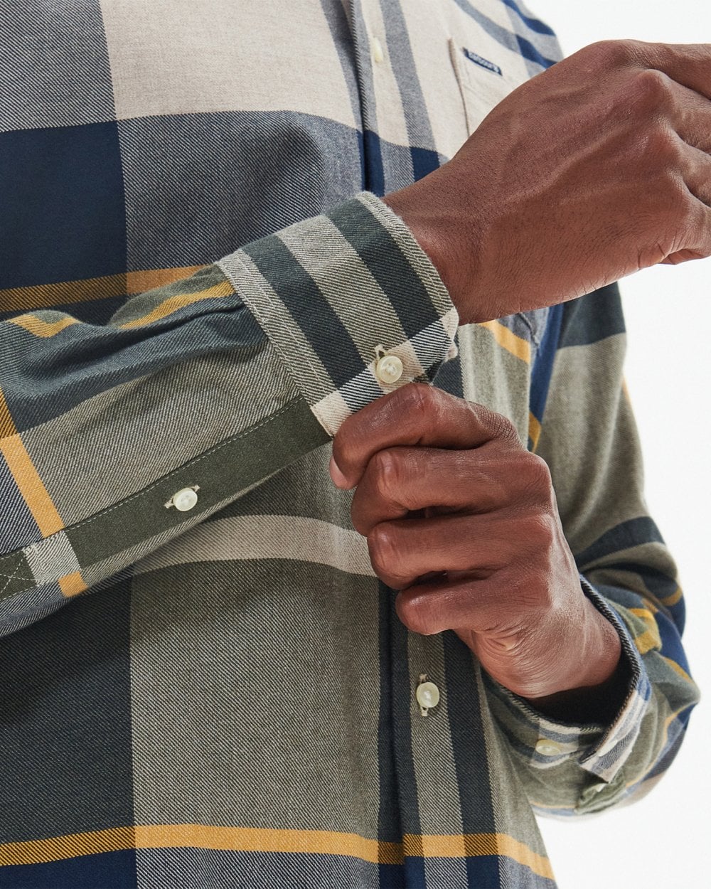 Barbour Dunoon Tailored Mens Shirt - Forest Mist