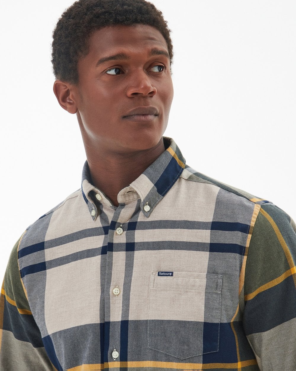 Barbour Dunoon Tailored Mens Shirt - Forest Mist