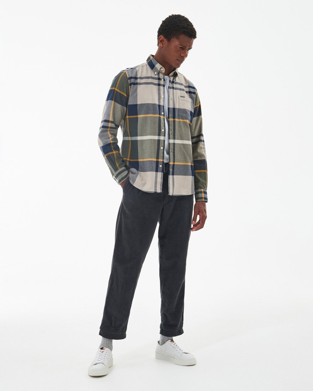 Barbour Dunoon Tailored Mens Shirt - Forest Mist