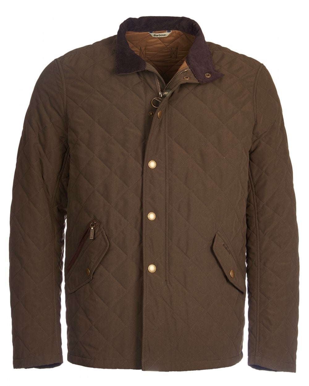 Barbour Shoveler Mens Quilted Jacket - Dark Olive