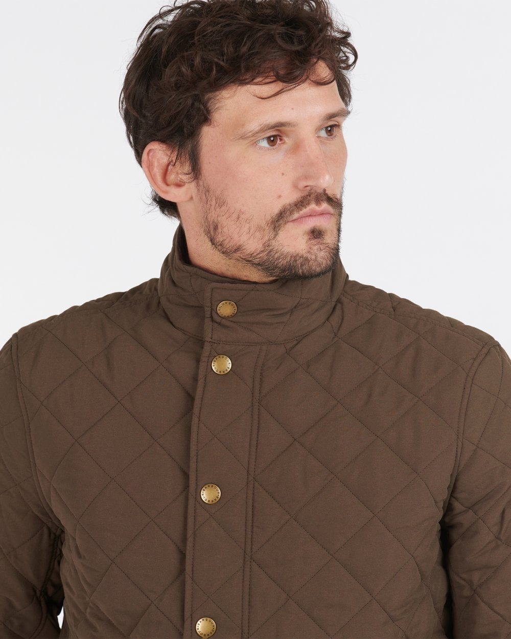 Barbour Shoveler Mens Quilted Jacket - Dark Olive