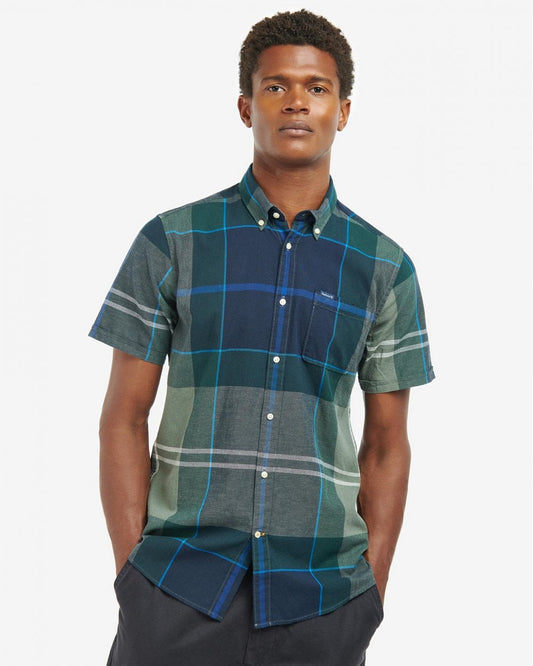Barbour Douglas Mens Tailored Shirt - Kielder Blue Tartan