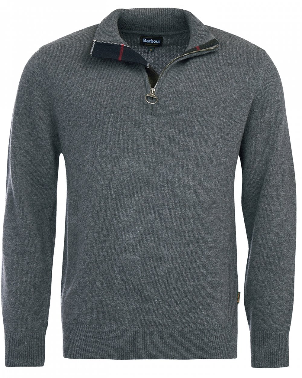 Barbour Holden Mens Half Zip - Mid Grey Marl