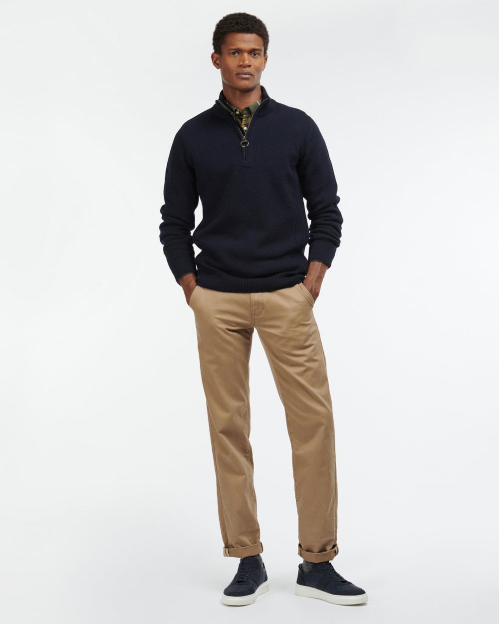 Barbour Holden Mens Half Zip - Navy