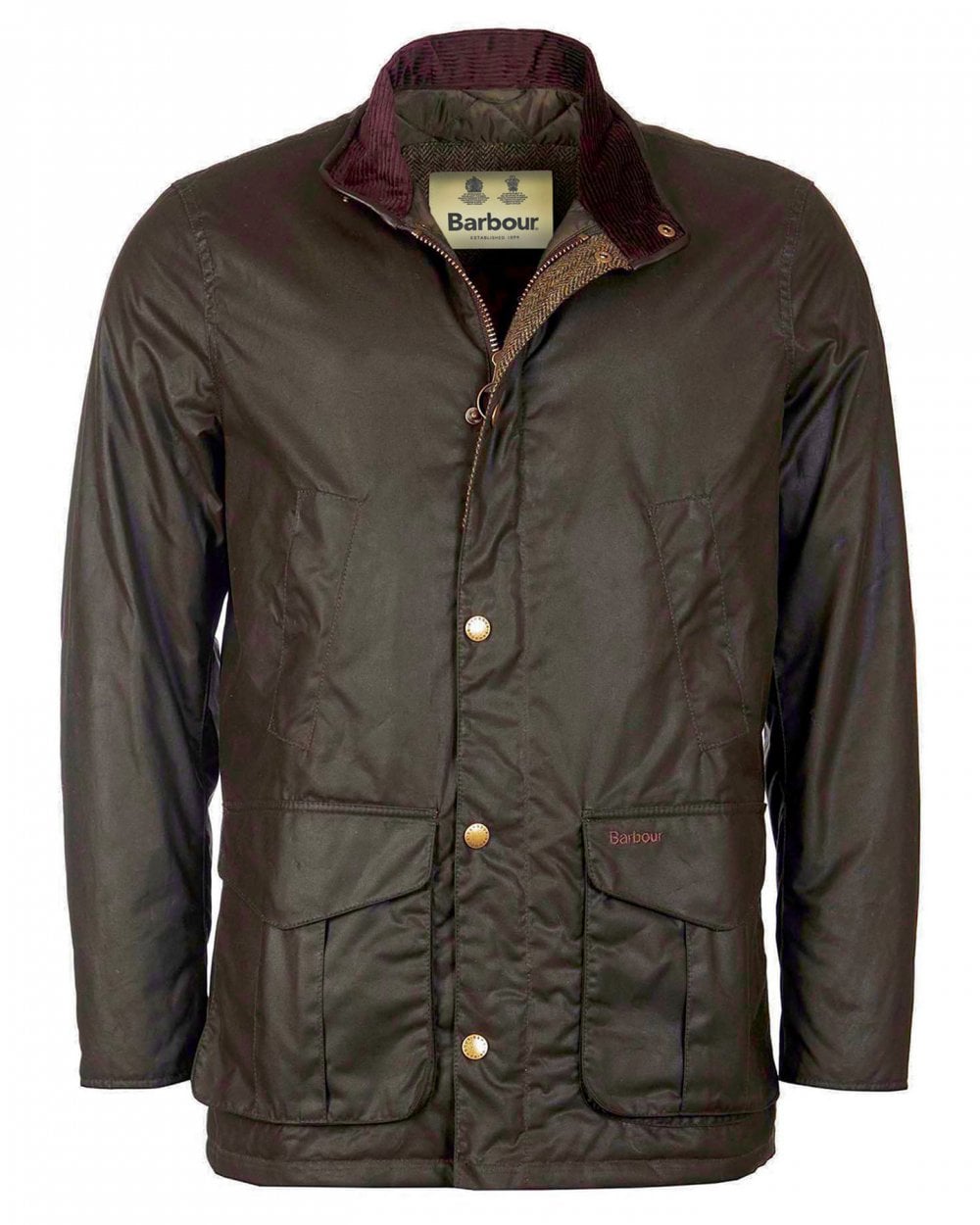 Barbour Hereford Mens Wax Jacket - Olive