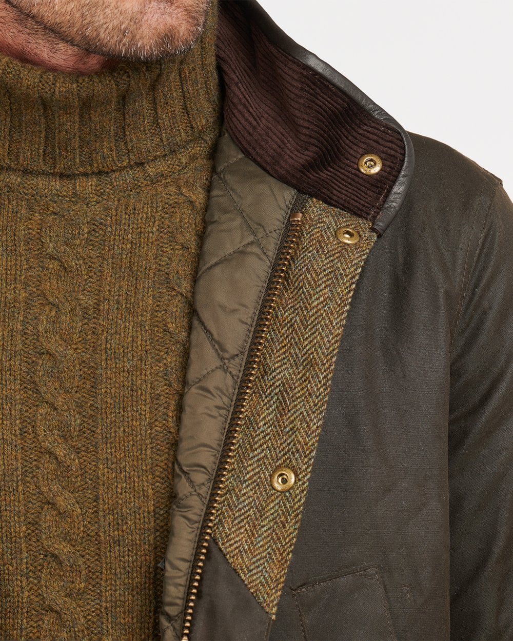 Barbour Hereford Mens Wax Jacket - Olive