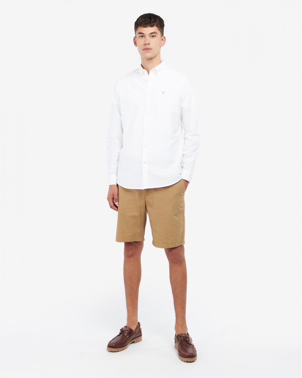 Barbour Oxtown Long Sleeve Mens Tailored Shirt - White