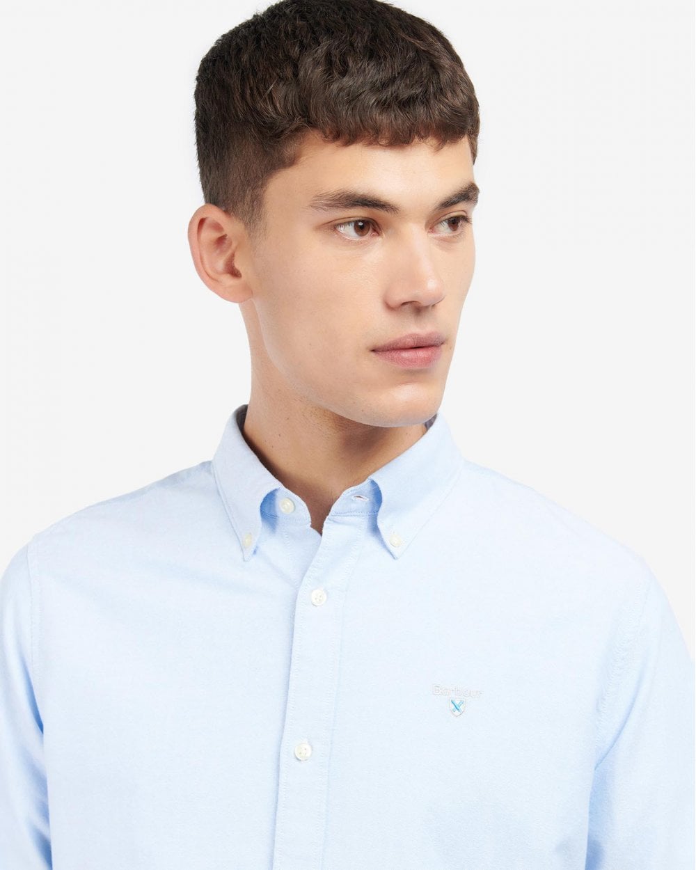 Barbour Oxtown Long Sleeve Mens Tailored Shirt - Sky