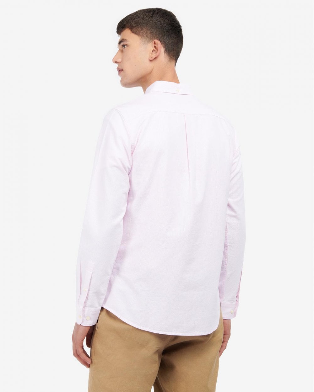 Barbour Striped Oxtown Long Sleeve Mens Tailored Shirt - Pink