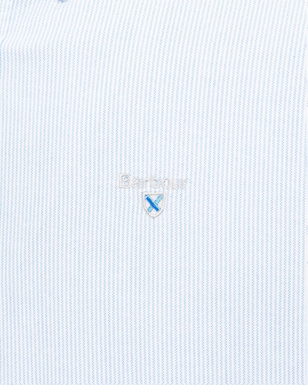 Barbour Striped Oxtown Long Sleeve Mens Tailored Shirt - Sky Blue