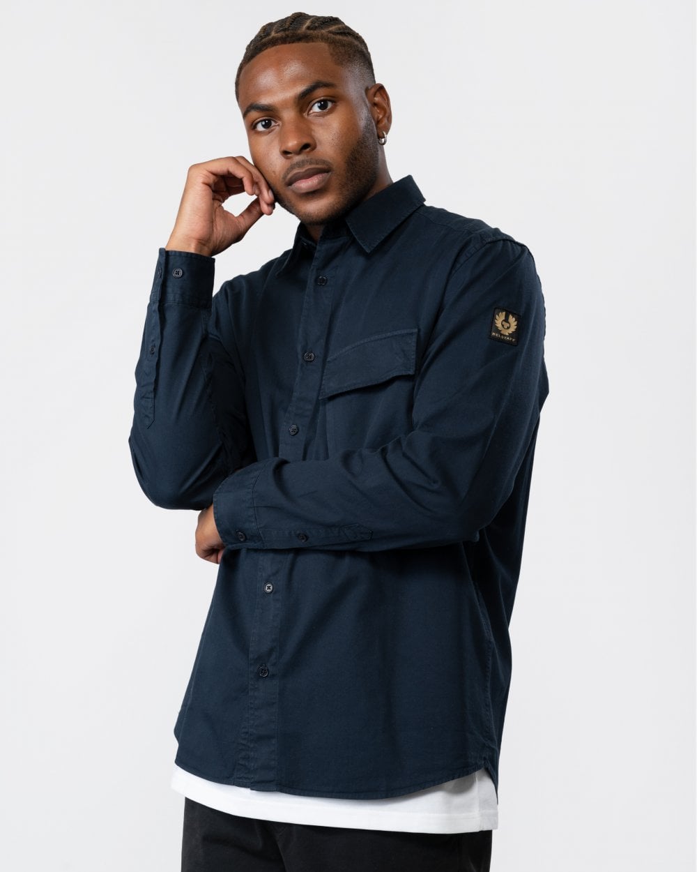 Belstaff Scale Mens Shirt - Dark Ink