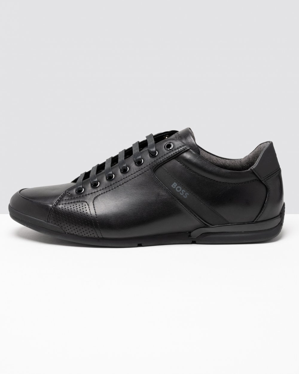 BOSS Green Saturn Leather Lux Low Profile Mens Trainers