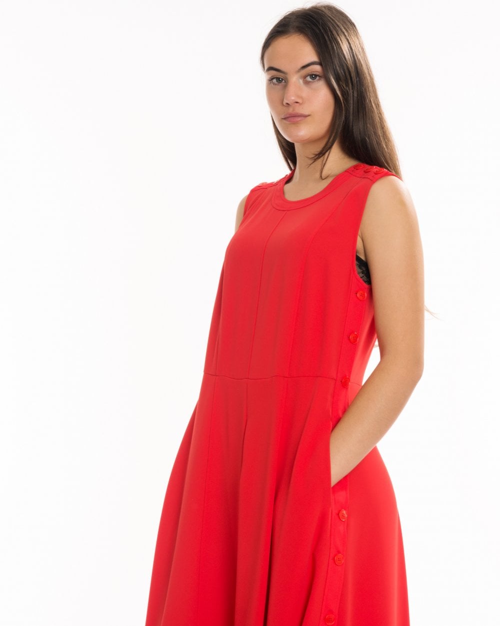 Calvin Klein Smooth Twill Button NS Womens Dress