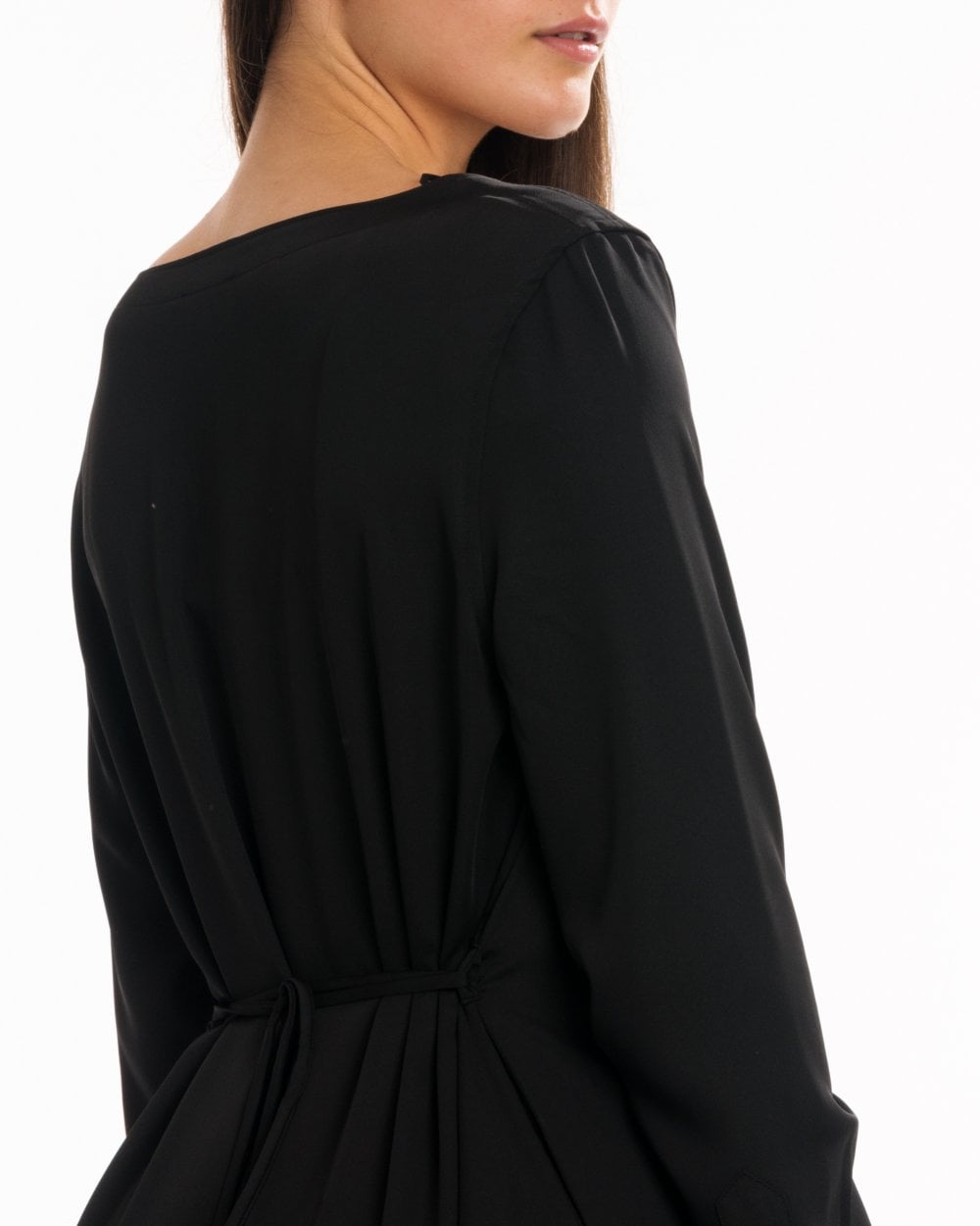 Calvin Klein Pleated Long Sleeve Womens Dress