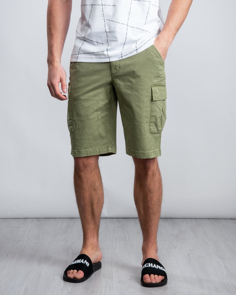 Calvin Klein Garment Dyed Mens Cargo Shorts