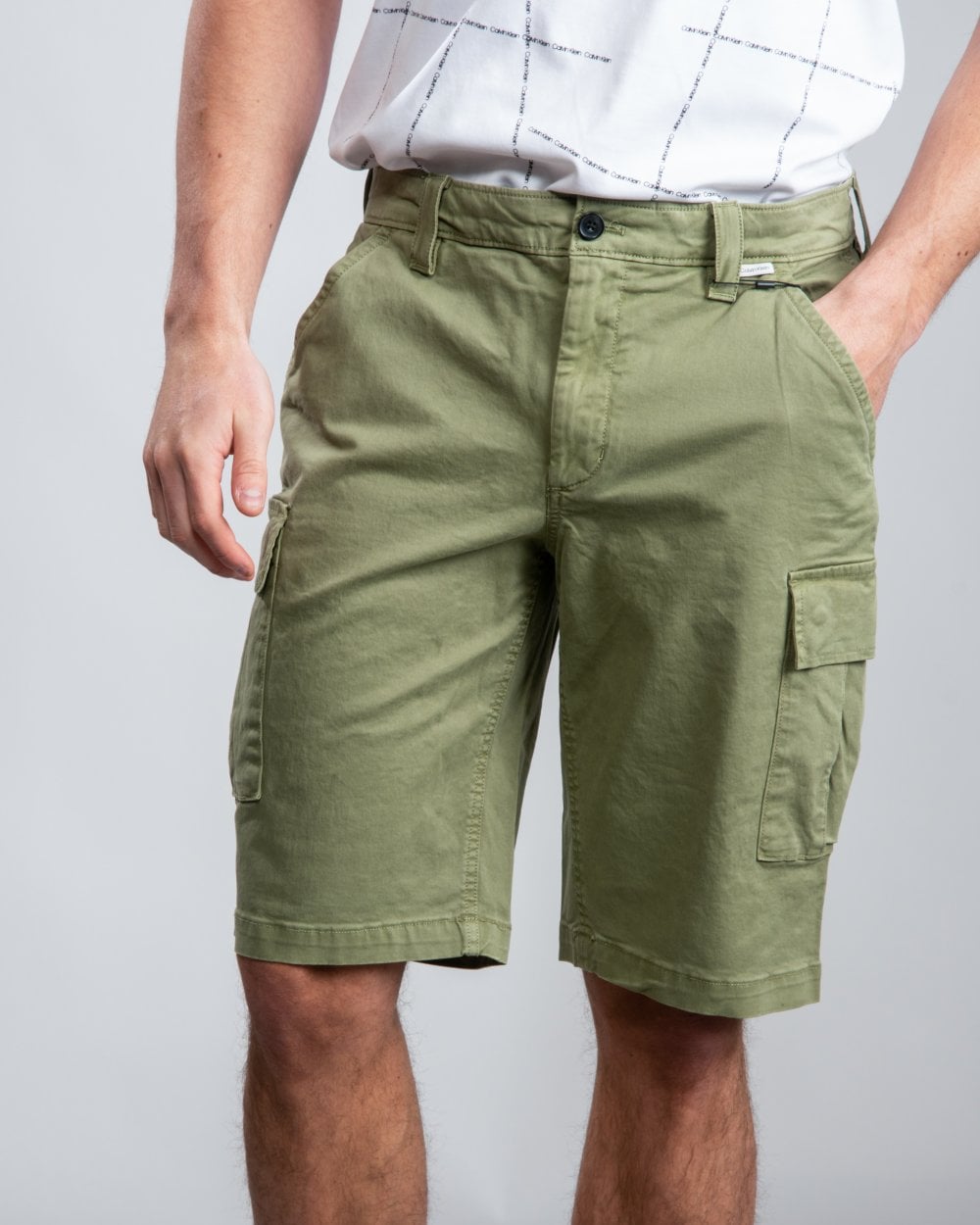 Calvin Klein Garment Dyed Mens Cargo Shorts