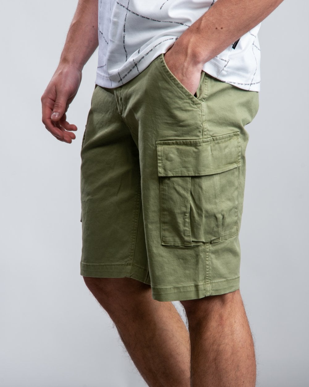 Calvin Klein Garment Dyed Mens Cargo Shorts