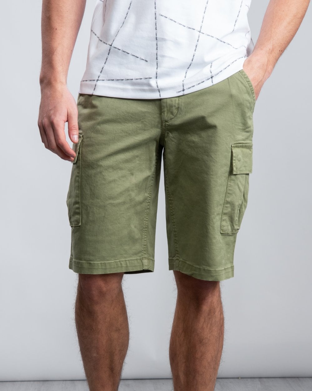 Calvin Klein Garment Dyed Mens Cargo Shorts