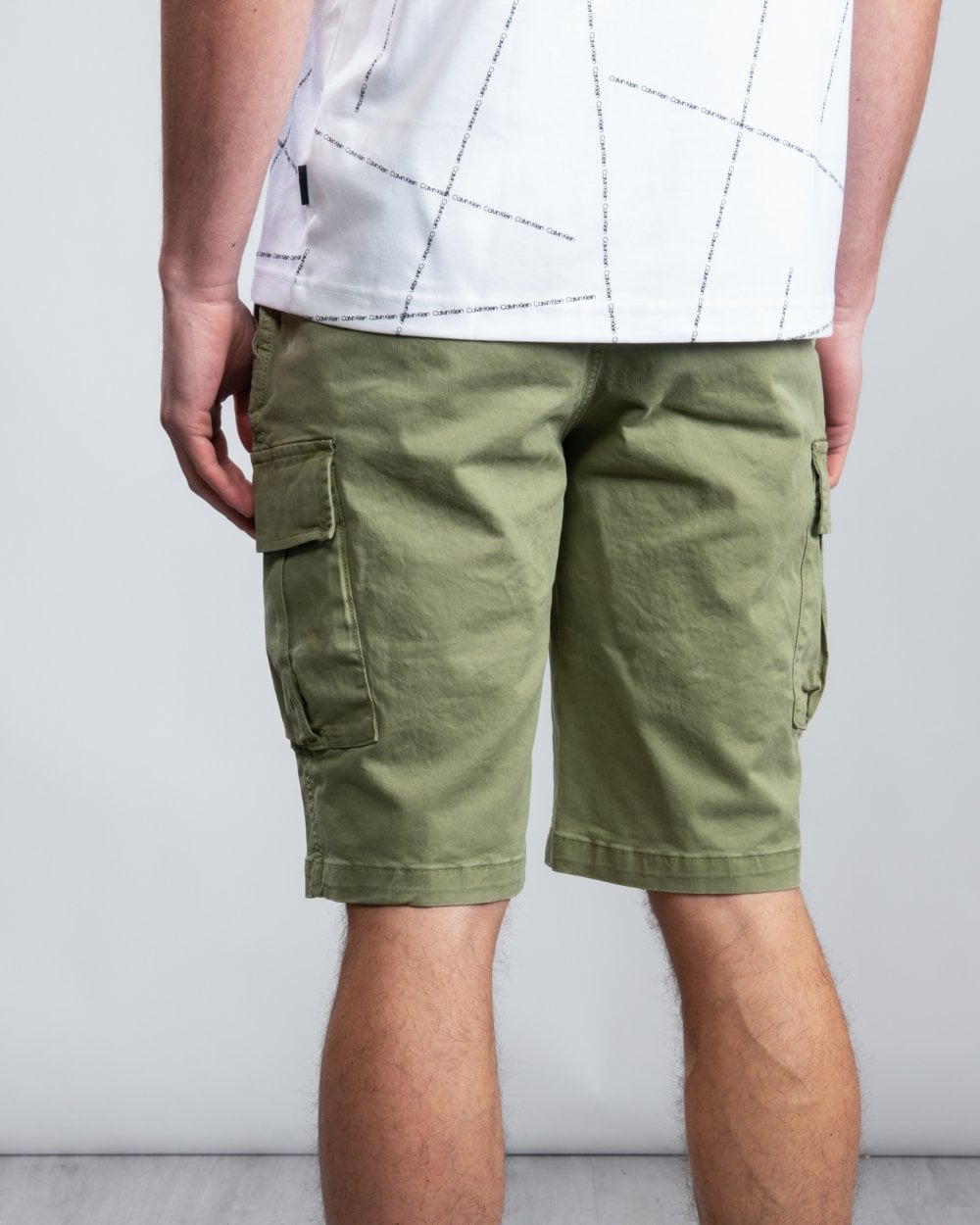 Calvin Klein Garment Dyed Mens Cargo Shorts