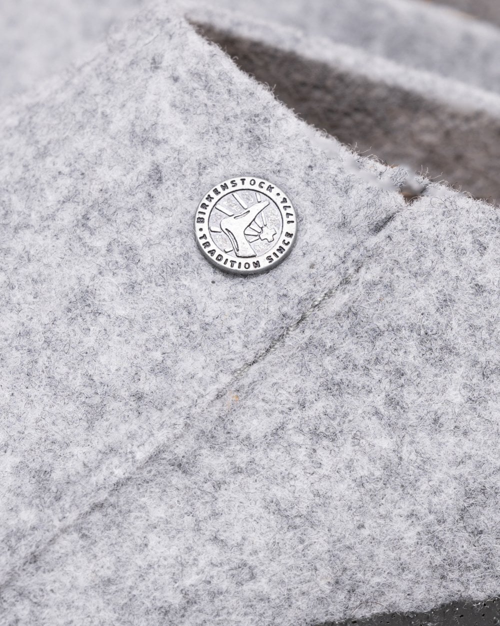 Birkenstock Zermatt Standard Wool Felt Unisex Clogs - Light Gray