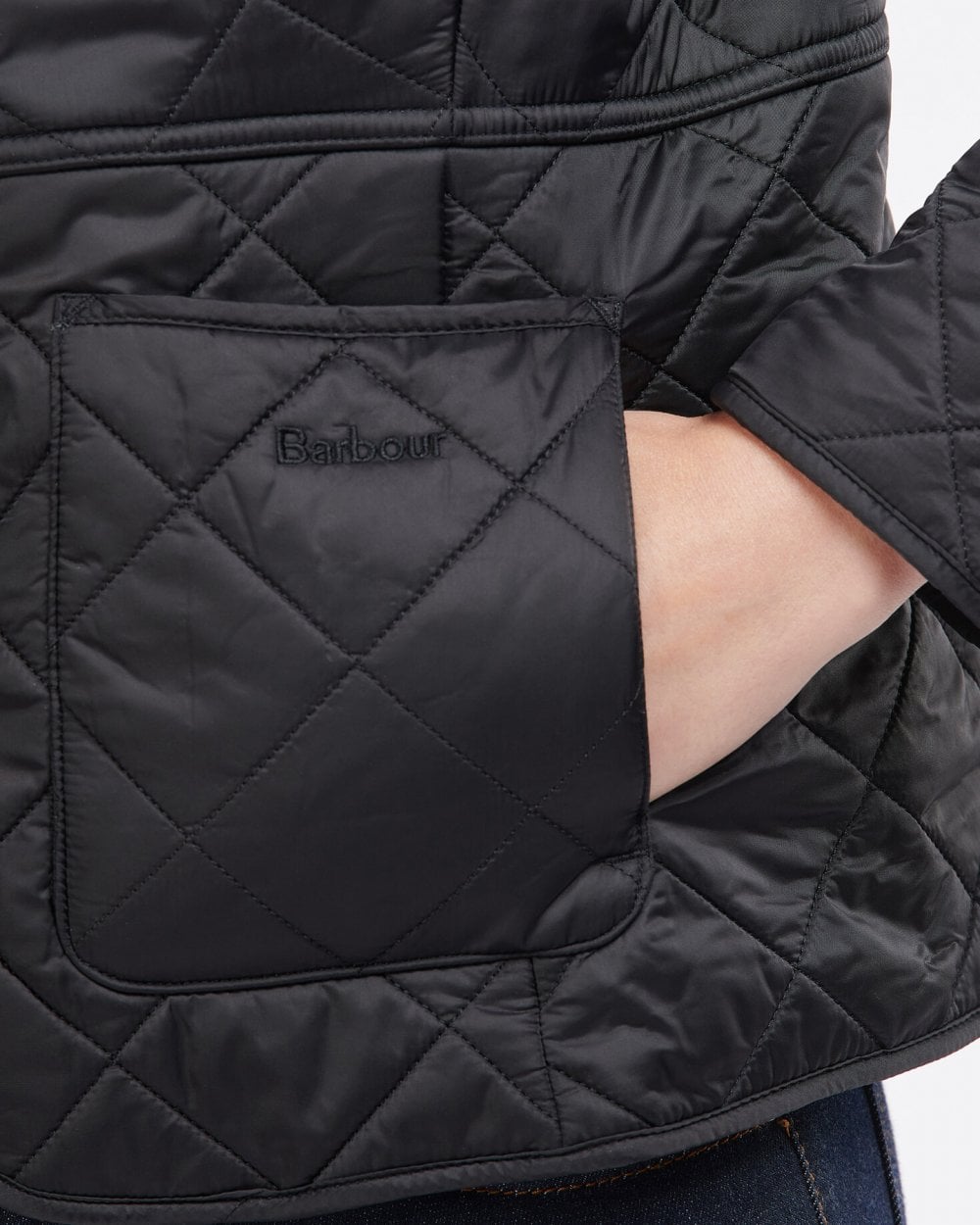 Barbour Deveron Polarquilt Womens Jacket - Black/Black